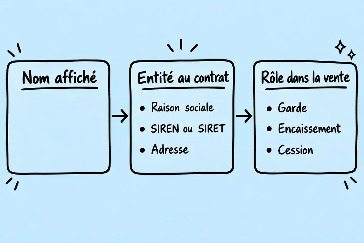Rapprocher le nom affiché de l’entité au contrat permet de clarifier qui garde le véhicule et qui encaisse le prix.